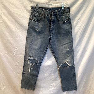LEVI 501 cut off jeans